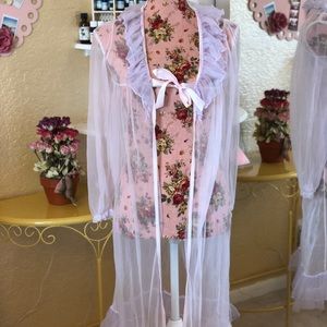 Laura Dare sheer pink & purple robe